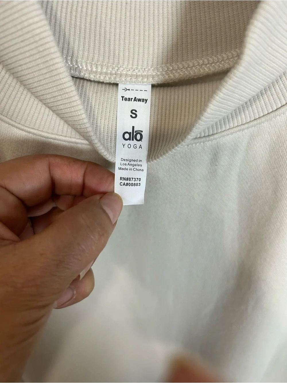 ALO Yoga womens Light Cream Turtleneck Sweater…